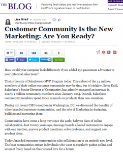 Huffington Post Customer Community Article Screenshot