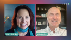 Lisa Nirell and Chip Conley discuss the Midlife Innovator on a video call